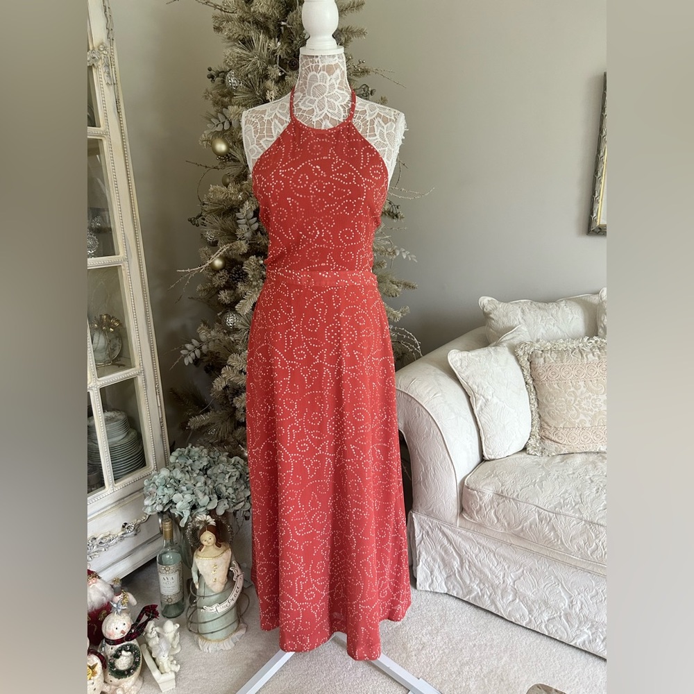 New! Madewell Halter Tie Back Maxi dress - Picture 5 of 12